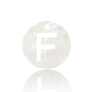 Schelp hangers specials letter F White (natuurlijke kleur)