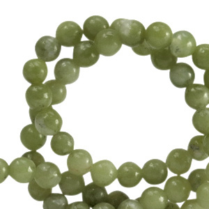 Natuursteen kralen serpentijn 4mm Olive green