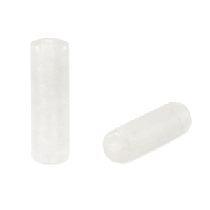 Natuursteen kralen melkkwarts tubes White