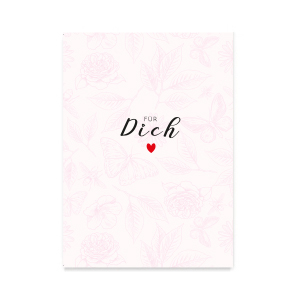 Sieraden kaartjes "F&uuml;r Dich" Pale pink