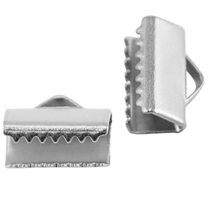 Roestvrij stalen (RVS) stainless steel onderdelen lintklem 10mm Silver