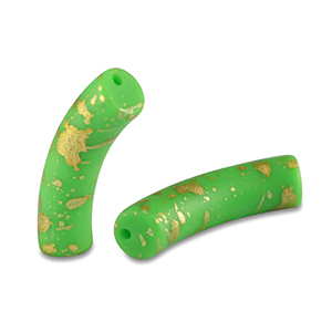 Acryl kralen tube matt Light green-gold
