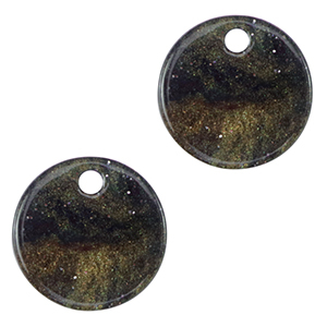 Resin hangers glitter 12mm Multicolor galaxy
