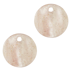 Resin hangers glitter 12mm Hortensia pink