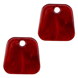 Resin hangers trapezium Salsa red