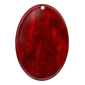 Resin hangers ovaal Salsa red
