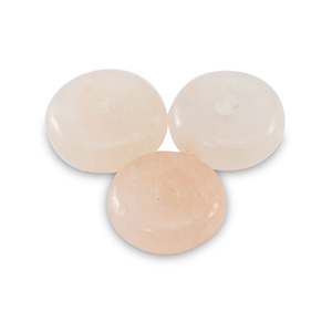 Natuursteen kralen kwarts rondellen 6mm Peachy-off white