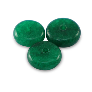 Natuursteen kralen chalcedoon rondellen 6mm Classic green