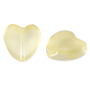 Glaskralen hartje Yellow