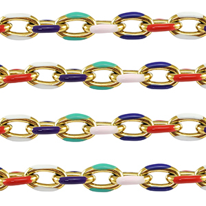 Roestvrij stalen (RVS) Stainless steel onderdelen jasseron ankerketting Gold-multicolour