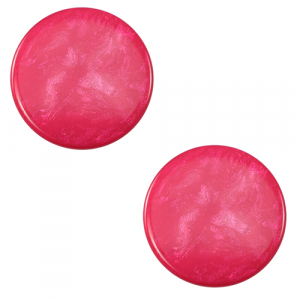 12 mm platte cabochon Polaris Elements Jais Pink blast