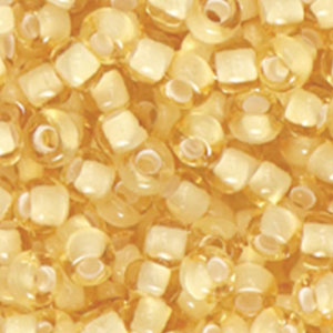 Preciosa rocailles Ornela 6/0-15026 White lining-bronzed beige