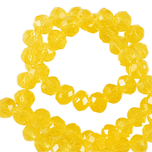 Top Facet kralen 4x3mm disc Freesia yellow