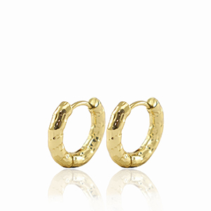 Roestvrij stalen (RVS) Stainless steel oorbellen creolen 14mm Gold