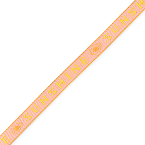 Lint met tekst "sunshine" Yellow-pink