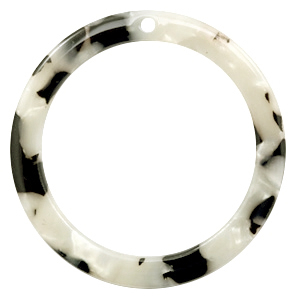 Resin hangers 35mm rond Tortoise white