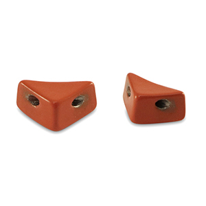Tile beads driehoek Coral red