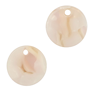 Resin hangers 12mm Pearl white-pink