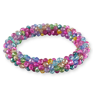 Top facet armband Multicolour magenta-pink