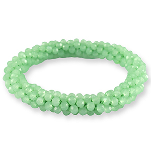 Top facet armband Light green