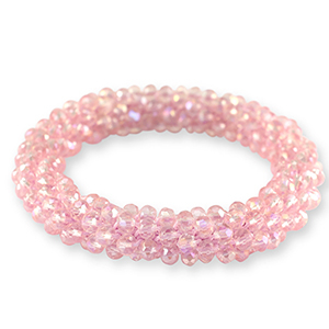 Top facet armband Rose pink