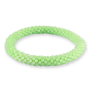 Top facet armband Mint green