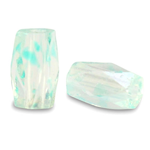 Top Facet kralen tube Light turquoise blue