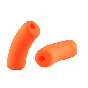 Acryl tube kralen matt Bright orange