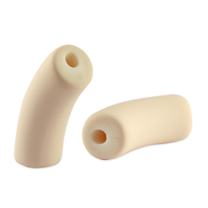 Acryl tube kralen matt Apricot beige