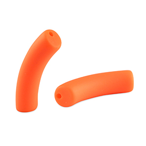 Acryl tube kralen matt Bright orange