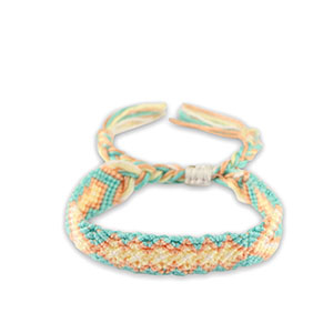 Trendy enkelbandjes Mint turquoise-peach