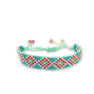 Trendy armbanden Teal blue-red