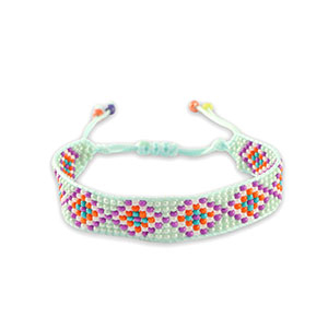 Trendy armbanden Mint green-purple