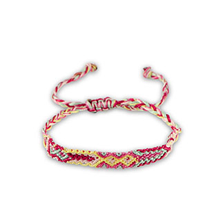 Trendy armbanden Bordeaux red-quarzo pink