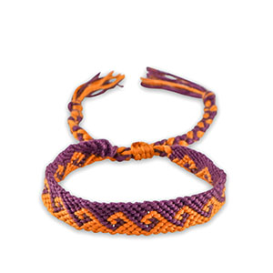 Trendy armbanden Grape purple-orange peel