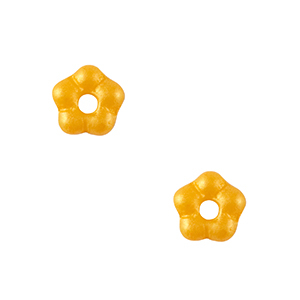 Czech kralen bloem 5mm Ochre yellow