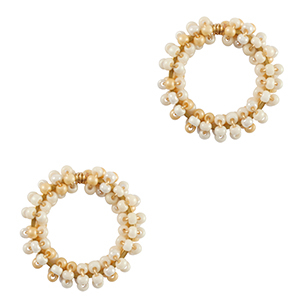 Roestvrij stalen (RVS) Stainless steel bedels kralen Beige-gold