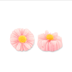 Resin kralen bloem 12mm Light pink