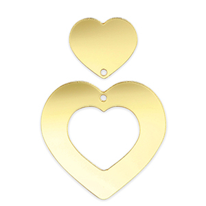 Statement hangers heart Gold