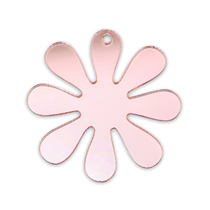 Statement hangers flower 35mm Metallic light pink