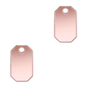Statement hangers octagon Metallic light pink