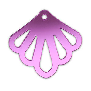 Statement hangers schelp Metallic lilac purple