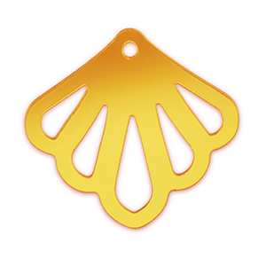 Statement hangers schelp Metallic yellow