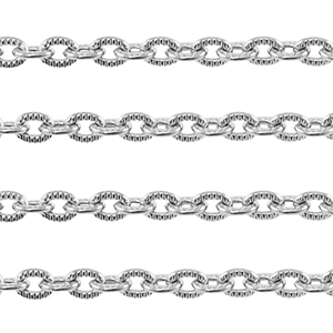Roestvrij stalen (RVS) Stainless steel onderdelen jasseron ankerketting Silver