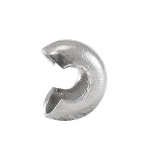 Roestvrij stalen (RVS) Stainless steel onderdelen knijpkraal verbergers 4mm Silver