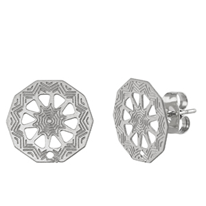 Roestvrij stalen (RVS) Stainless steel oorbellen Silver