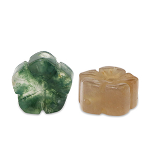 Natuursteen kralen agaat bloem Multicolour brown-green