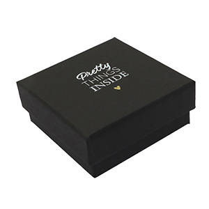 Sieraden (cadeau) doosje "Pretty things inside" Black