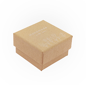 Sieraden (cadeau) doosje "handmade with love" flowers Brown