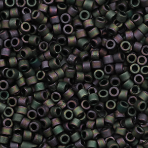 Miyuki kralen delica's 11/0 Metallic matte iris dark green